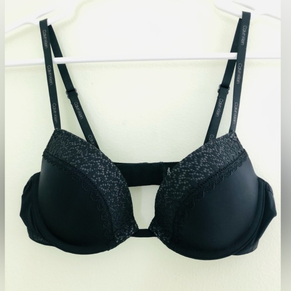 Calvin Klein Black Push Up Bra Size 34B
